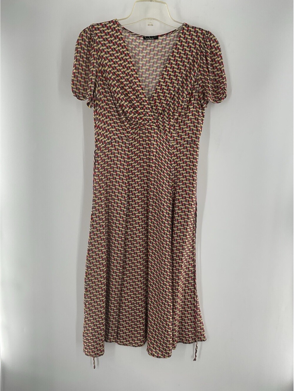 Loco Lindo Women’s Extra Small V-Neck Knee Length Short Sleeve Dress 138